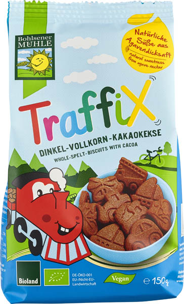 Biscuiti din Spelta cu Ciocolata Indulciti cu Agave Bio 150gr Bohlsener Muhle