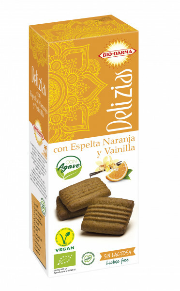 Biscuiti din Spelta cu Portocale si Vanilie Indulciti cu Agave Bio 135gr Bio Darma
