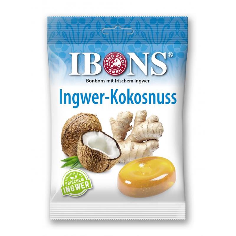 Bomboane cu Ghimbir si Nuca de Cocos Ibons 75gr Vivil