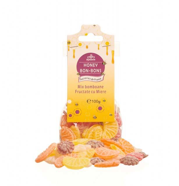 Bomboane cu Miere Fructate Apidava 100gr