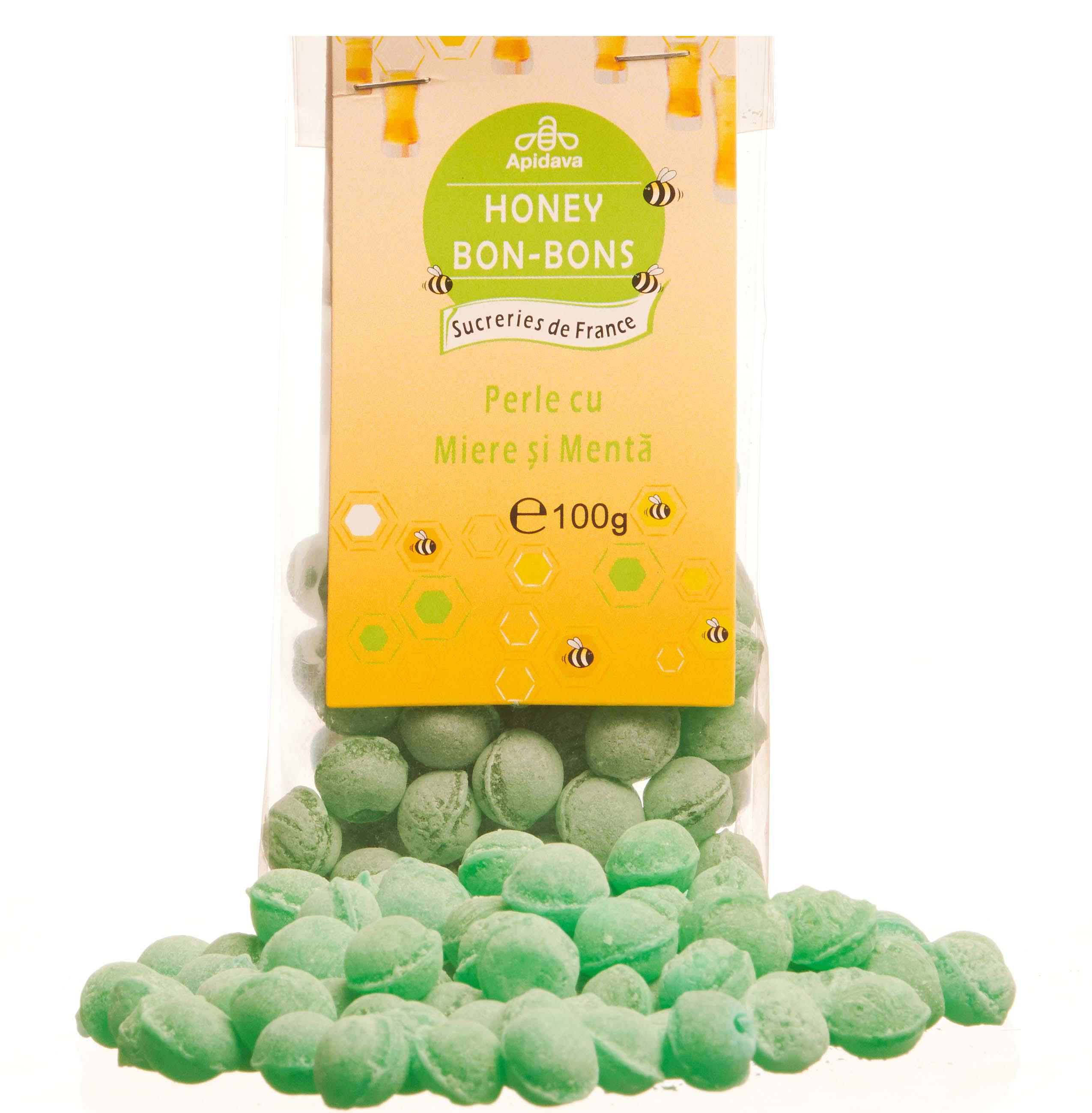 Bomboane Cu Miere si Menta Apidava 100gr