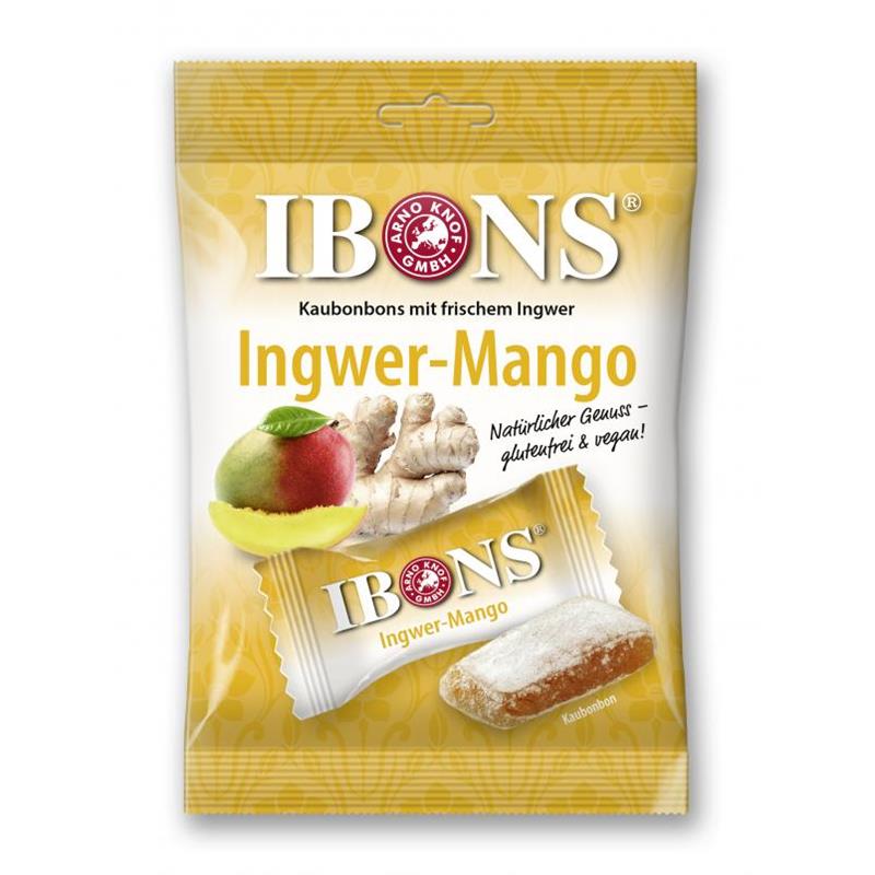 Bomboane Gumate cu Ghimbir si Mango Ibons 92gr Vivil