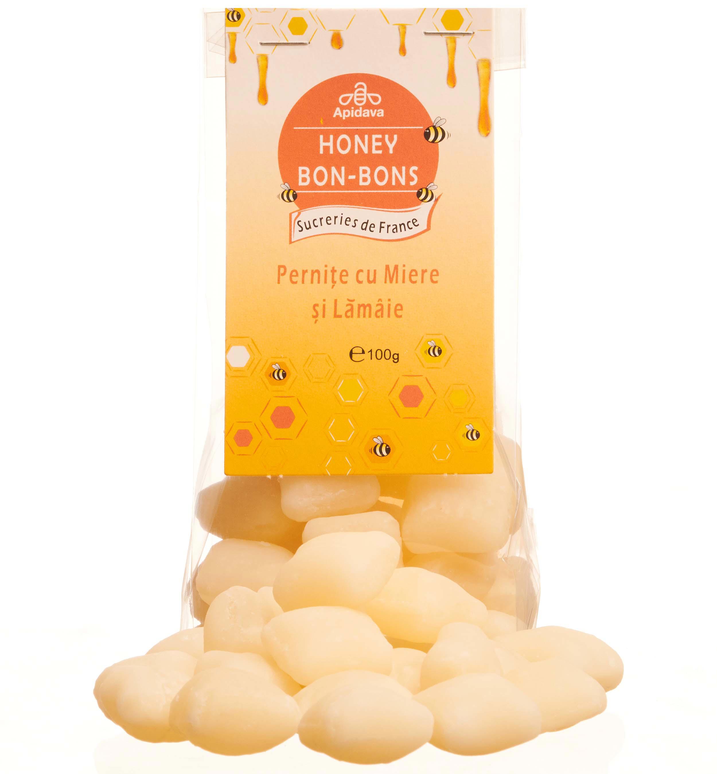 Bomboane Perinite Cu Miere si Lamaie Apidava 100gr