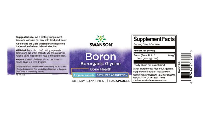 Boron 6mg 60cps Swanson