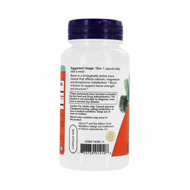 Boron Bor Mineral 3 miligrame 100 capsule Now Foods