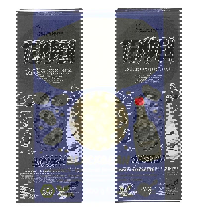 Bucati Natur de Tempeh din Fasole Neagra cu Sos Tamari Bio 200 grame Tempehmanufaktur