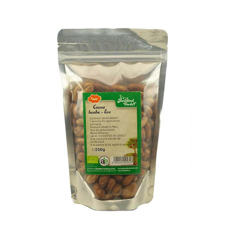 Cacao Boabe Bio 250gr Paradisul Verde
