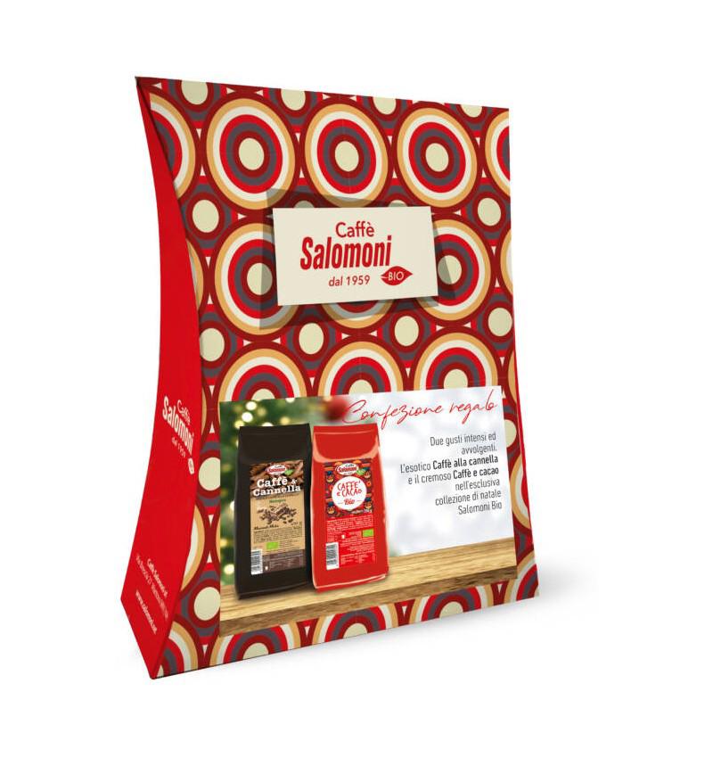 Cafea cu Scortisoara Bio 250 grame si Cafea cu Cacao Bio 250 grame Salomoni