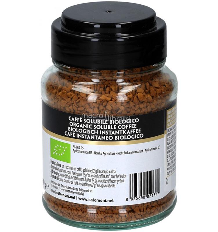Cafea Solubila Liofilizata Bio 100 grame Salomoni