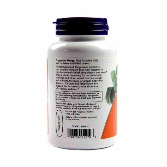 Calciu si Magneziu 2:1 Raport 100 tablete Now Foods