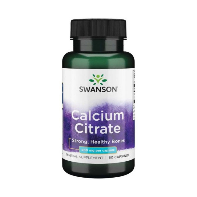 Calcium Citrate 200 miligrame 60 capsule Swanson