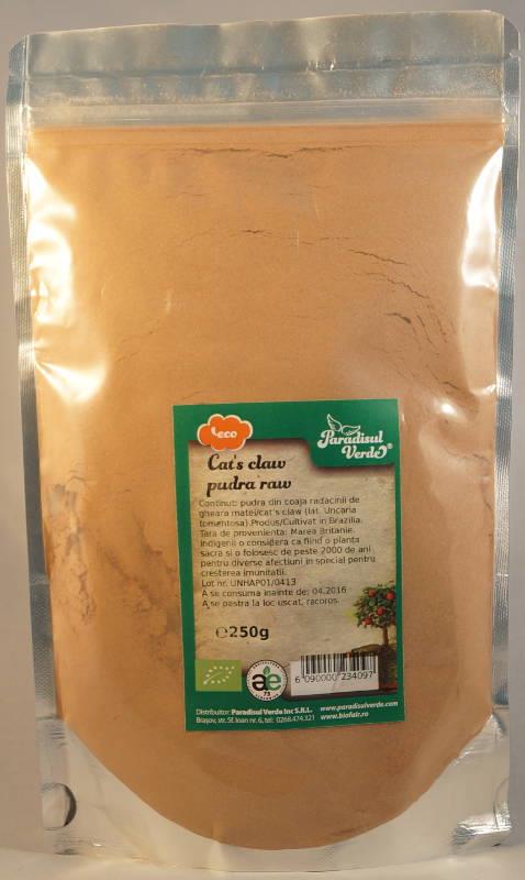 Cat's Claw Pulbere Raw Bio Paradisul Verde 250gr