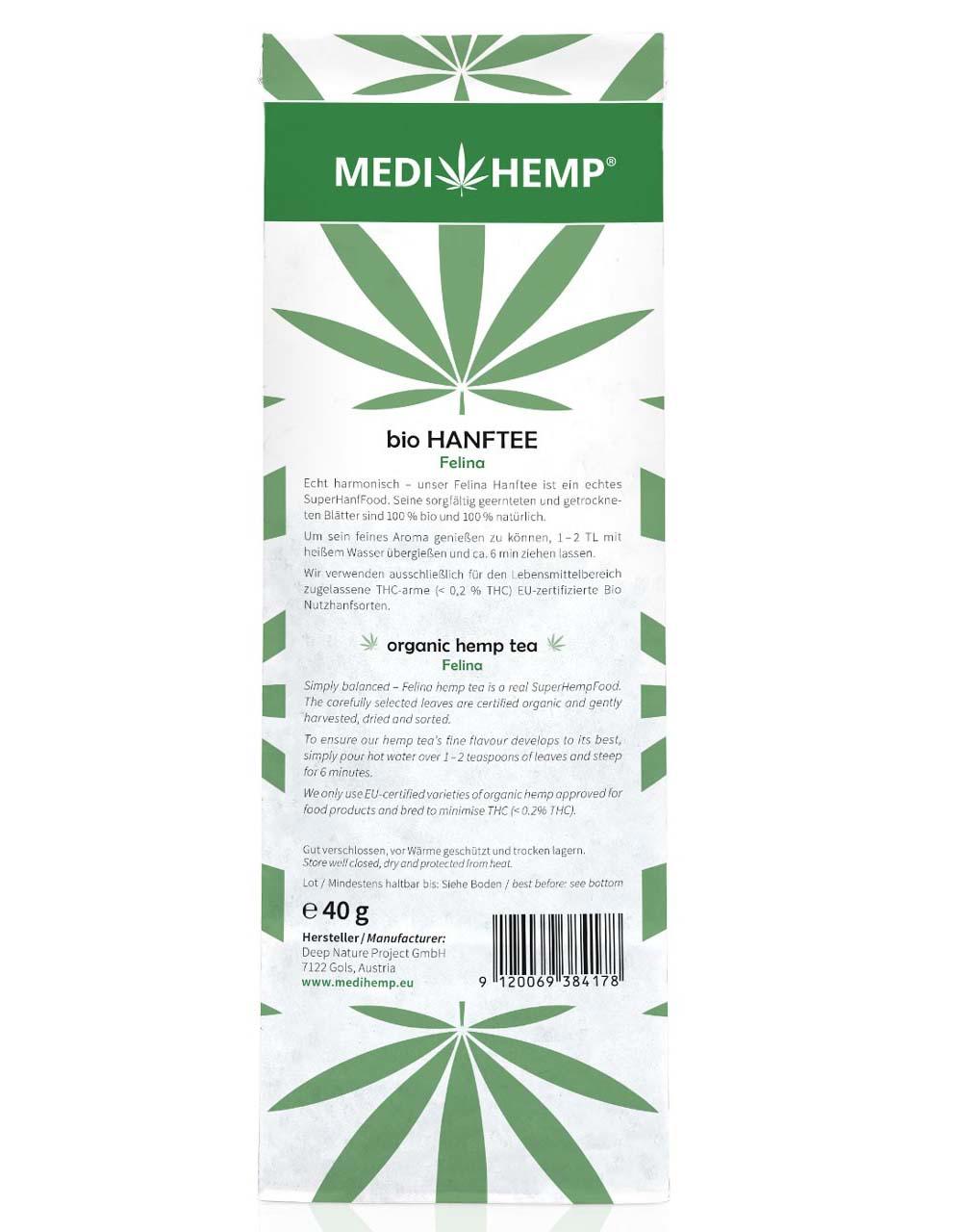 Ceai de Canepa Felina Eco 40 grame Medihemp