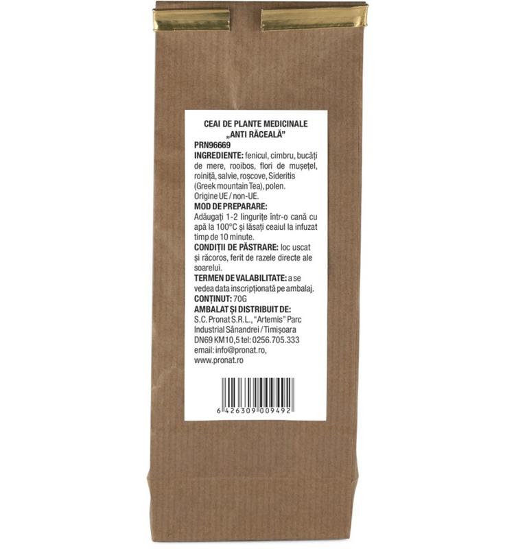 Ceai de Plante Medicinale Anti Raceala 70 grame Herbs&Taste