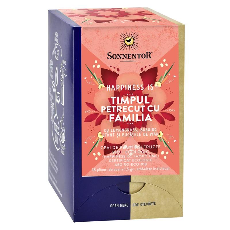 Ceai Happines Is Timpul Petrecut cu Familia Bio 18 doze Sonnentor