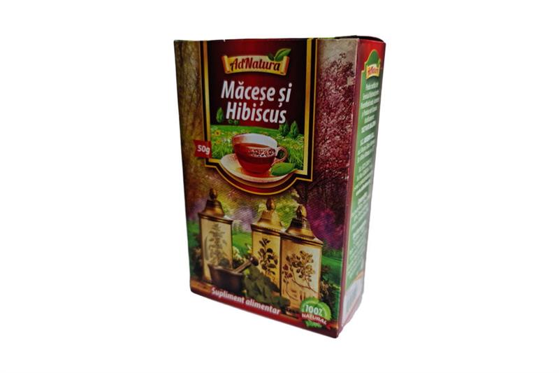 Ceai Macese cu Hibiscus 50 grame Adserv