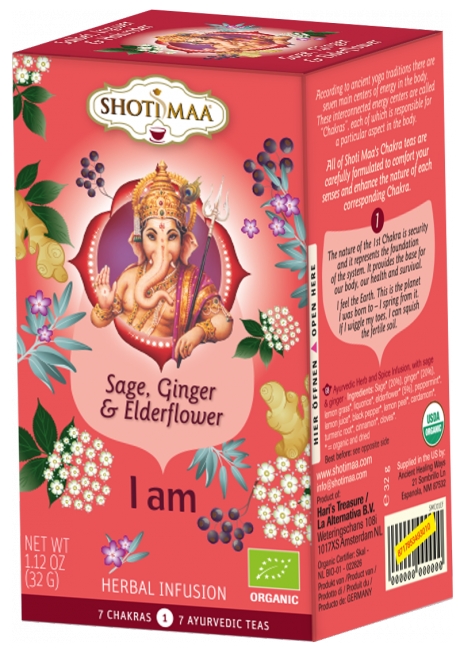 Ceai Shoti Maa Chakras I Am- Salvie Ghimbir si Soc Bio 16dz