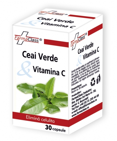 Ceai Verde si Vitamina C Farma Class 30cps