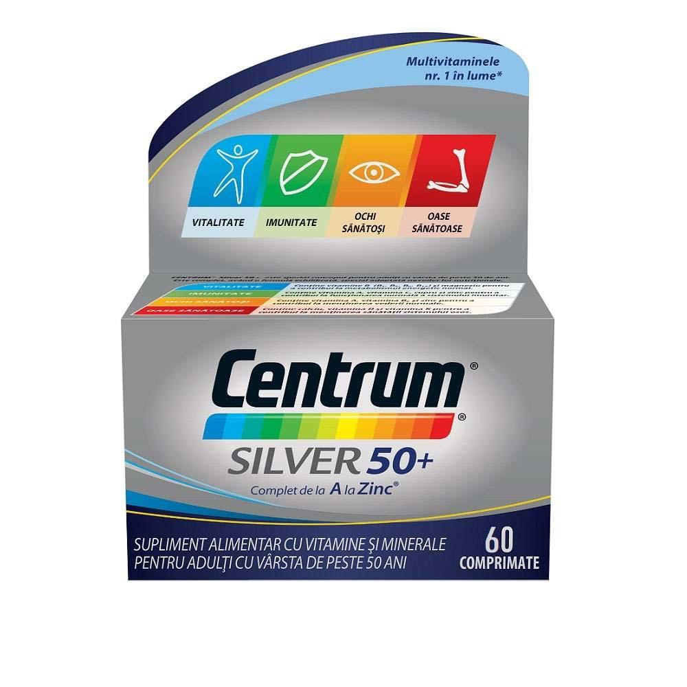 Centrum de la A la Zinc Silver 50+ 60 comprimate GSK