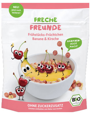 Cereale pentru Mic Dejun cu Banane si Cirese Bio Erdbar 125gr