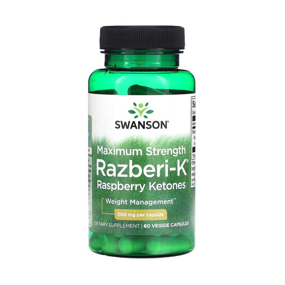 Cetona de Zmeura Razberi-K 100 miligrame  60 capsule Swanson