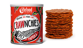 Chips Crawnchies cu Boia Spicy Raw Bio Lifefood 30gr