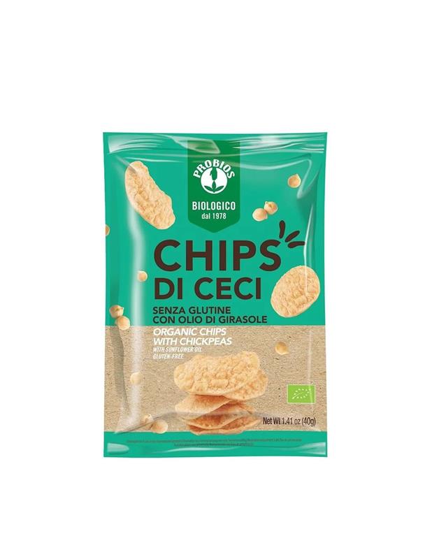 Chipsuri Crocante cu Naut Fara Gluten Bio 40 grame Probios