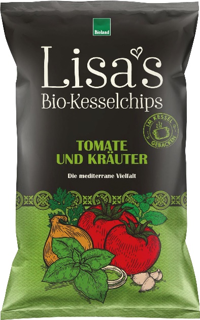 Chipsuri de Cartofi cu Tomate si Ierburi Bio 110gr Lisa's