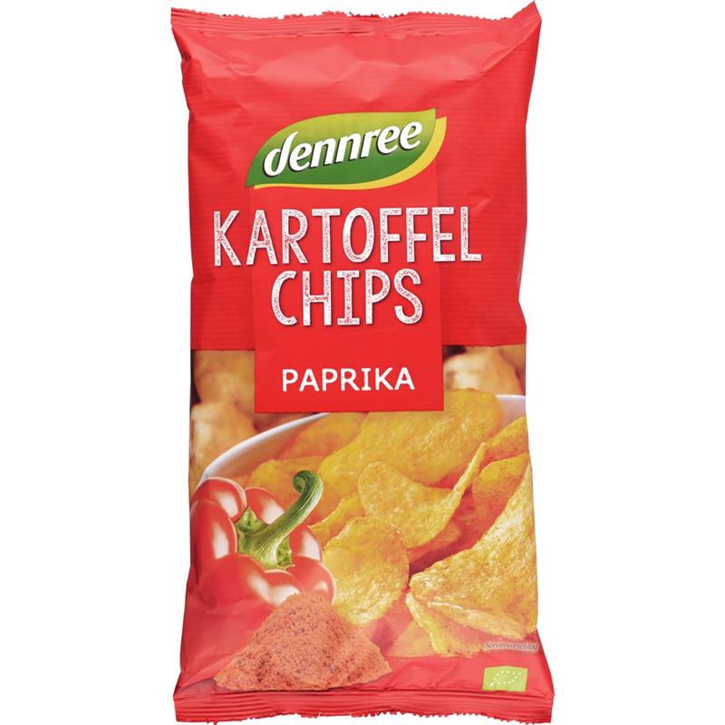 Chipsuri din Cartofi cu Ardei Iute Bio 125 grame Dennree