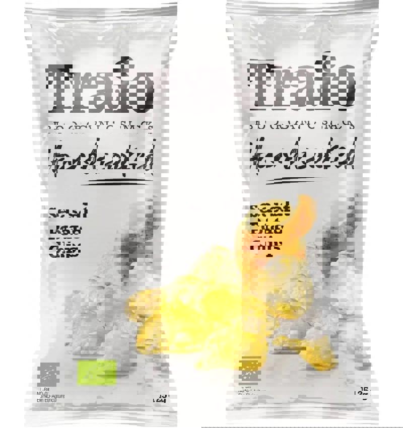 Chipsuri din Cartofi Prajite Manual cu Sare Eco 125 grame Trafo