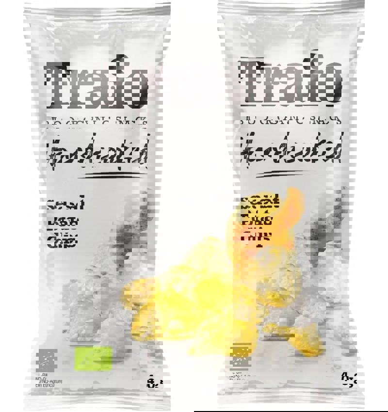 Chipsuri din Cartofi Prajite Manual cu Sare Eco 40 grame Trafo