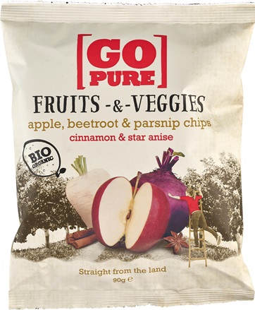 Chipsuri din Fructe si Legume cu Anason si Scortisoara Bio 90gr Go Pure