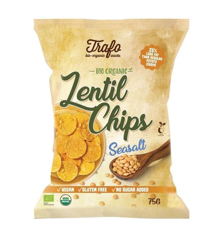 Chipsuri din Linte cu Sare de Mare Bio 75 grame Trafo