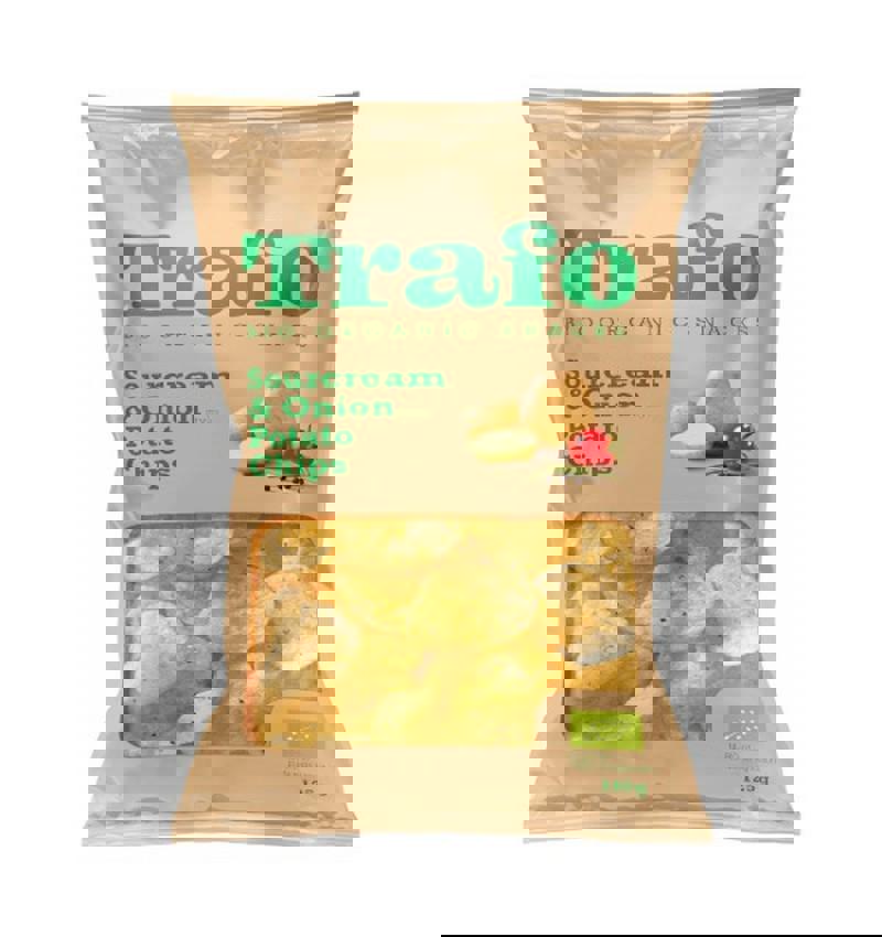 Chipsuri Eco din Cartofi cu Ceapa si Smantana 125 grame Trafo