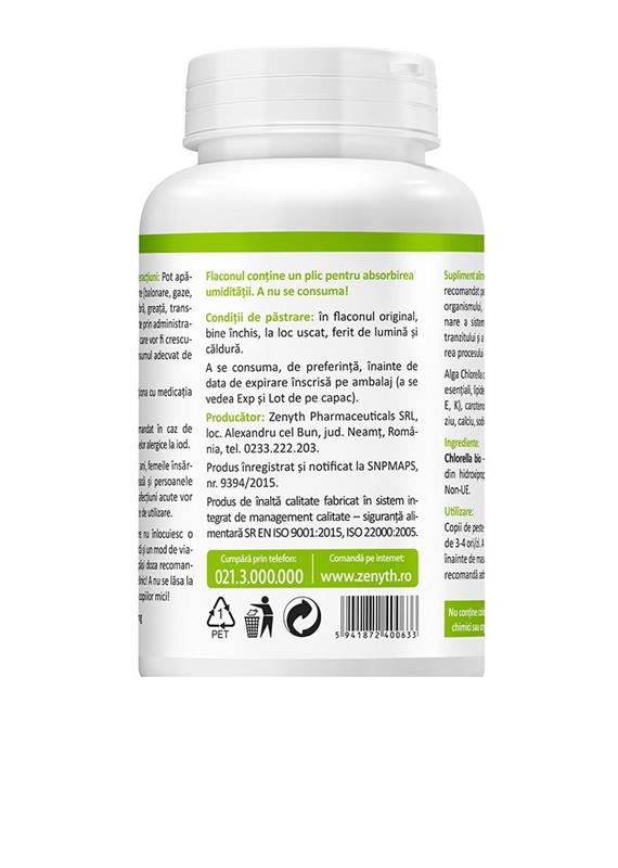 Chlorella 450mg Bio Zenyth 60cps