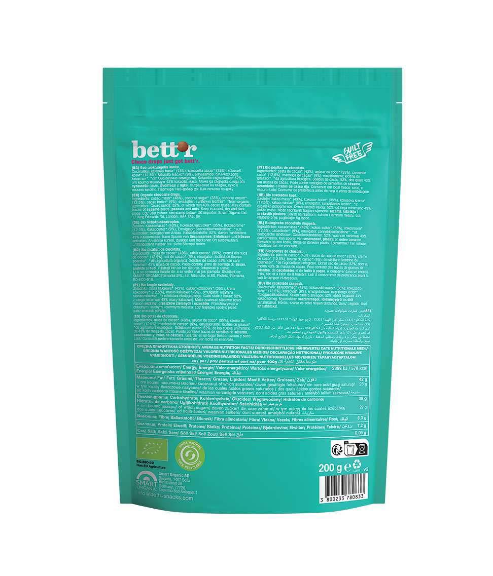 Choco Drops Milk Eco 200 grame Bett'r