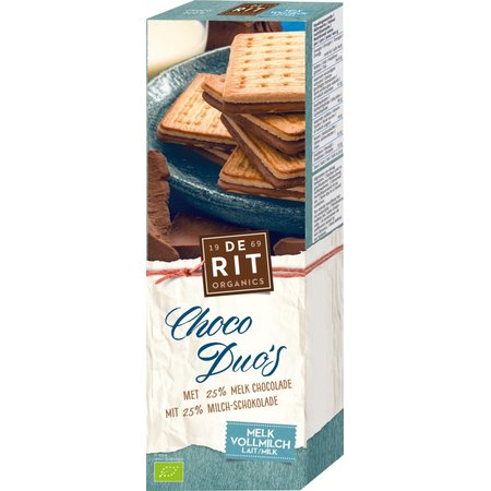 Choco Duo's Biscuti Bio cu Ciocolata cu Lapte Allos & DeRit 150gr