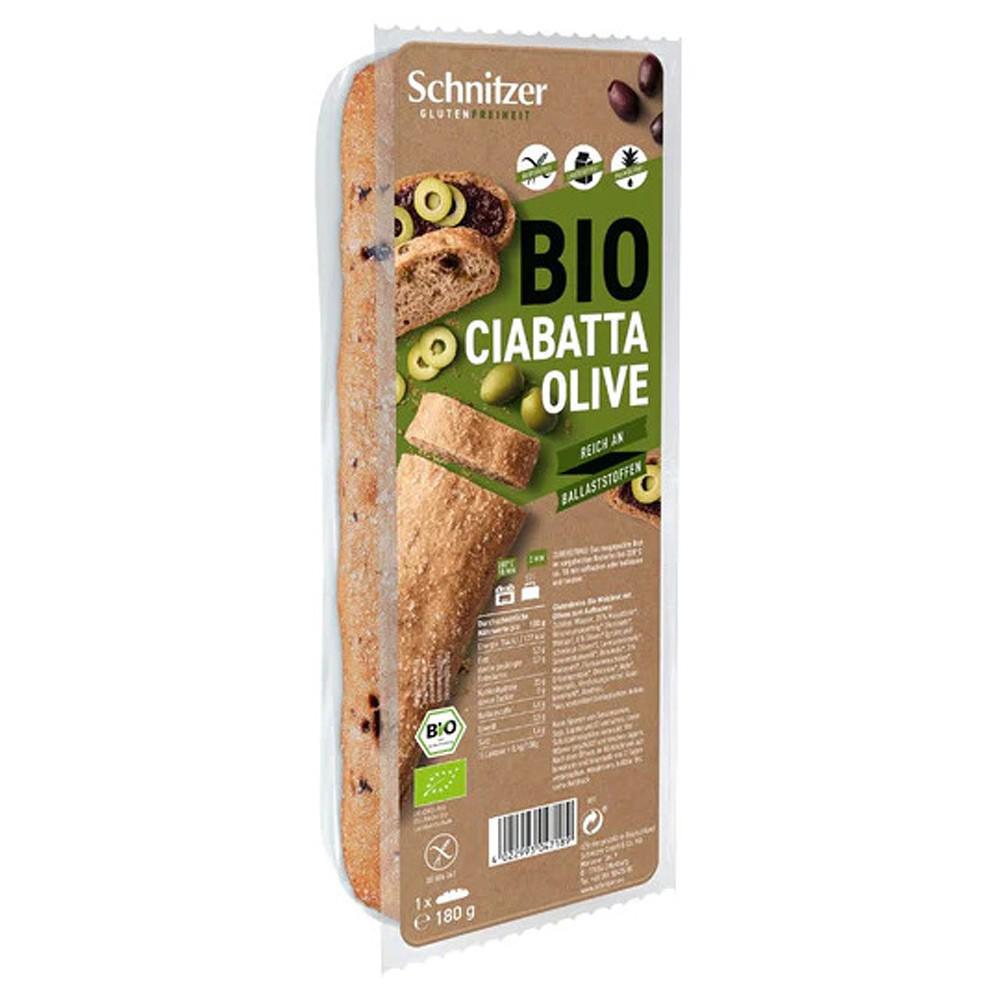 Ciabatta cu Masline Fara Gluten Bio 180 grame Schnitzer
