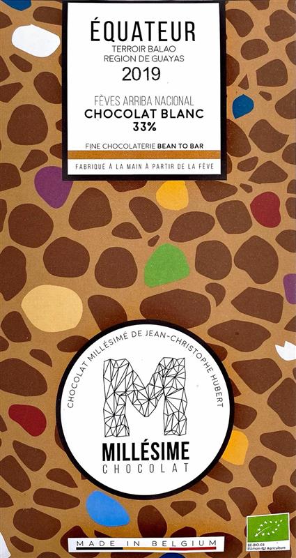 Ciocolata Alba Belgiana Artizanala Equateur Bio 70 grame Millesime Chocolat