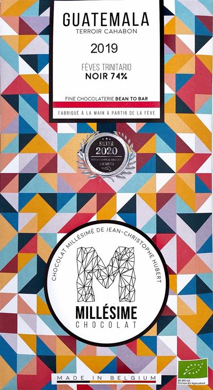 Ciocolata Belgiana Artizanala Neagra 74% Guatemala Bio 70 grame Millesime Chocolat