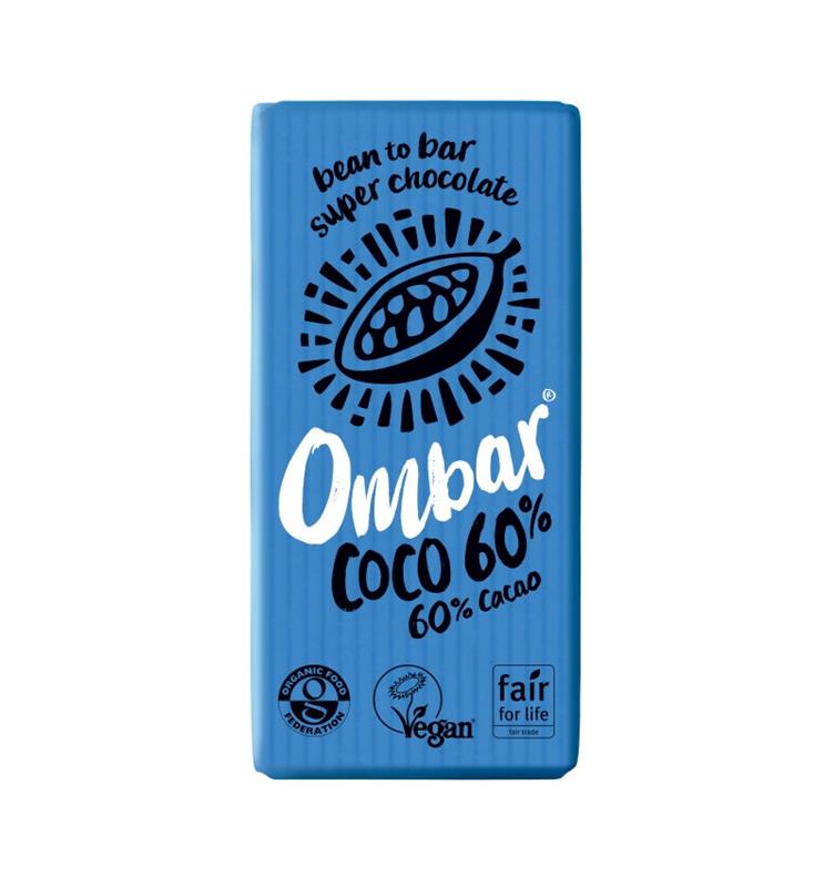 Ciocolata cu 60% Cacao Neprajita Bio 35gr Ombar