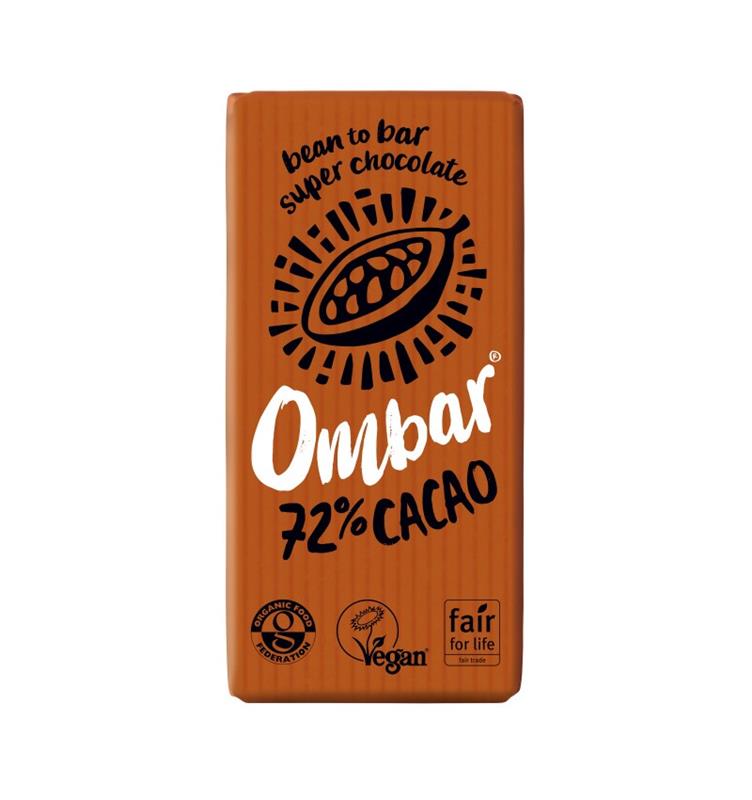 Ciocolata cu 72% Cacao Neprajita Bio 35gr Ombar