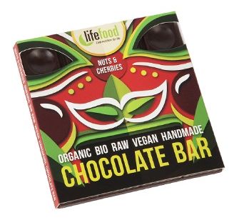 Ciocolata cu Cirese si Nuci Raw Bio Lifefood 35gr