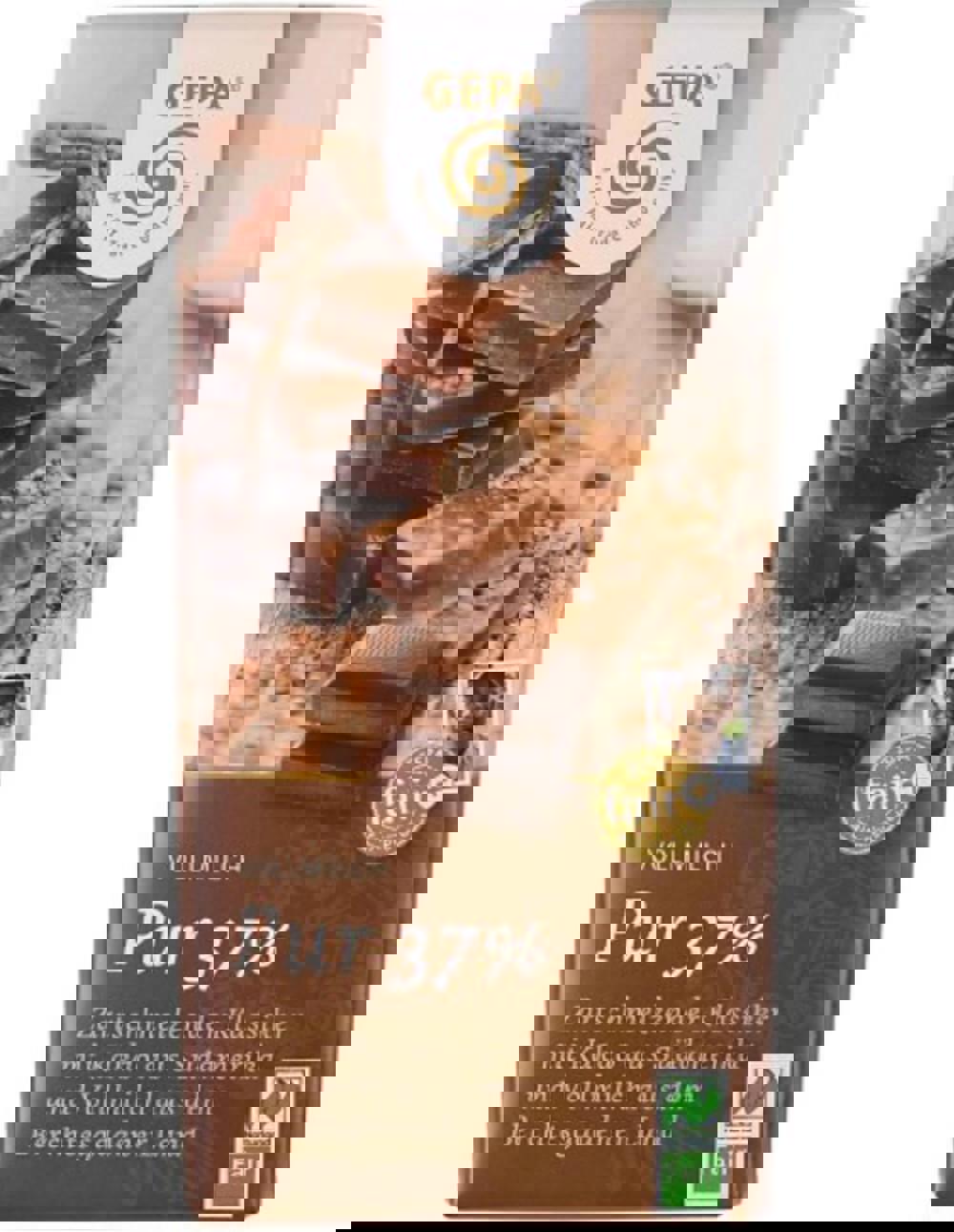 Ciocolata cu Lapte Bio si Fairtrade 37% Cacao 100 grame Gepa