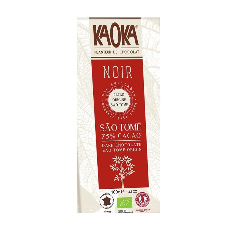 Ciocolata Neagra 75% Sao Tome Bio 100gr Kaoka
