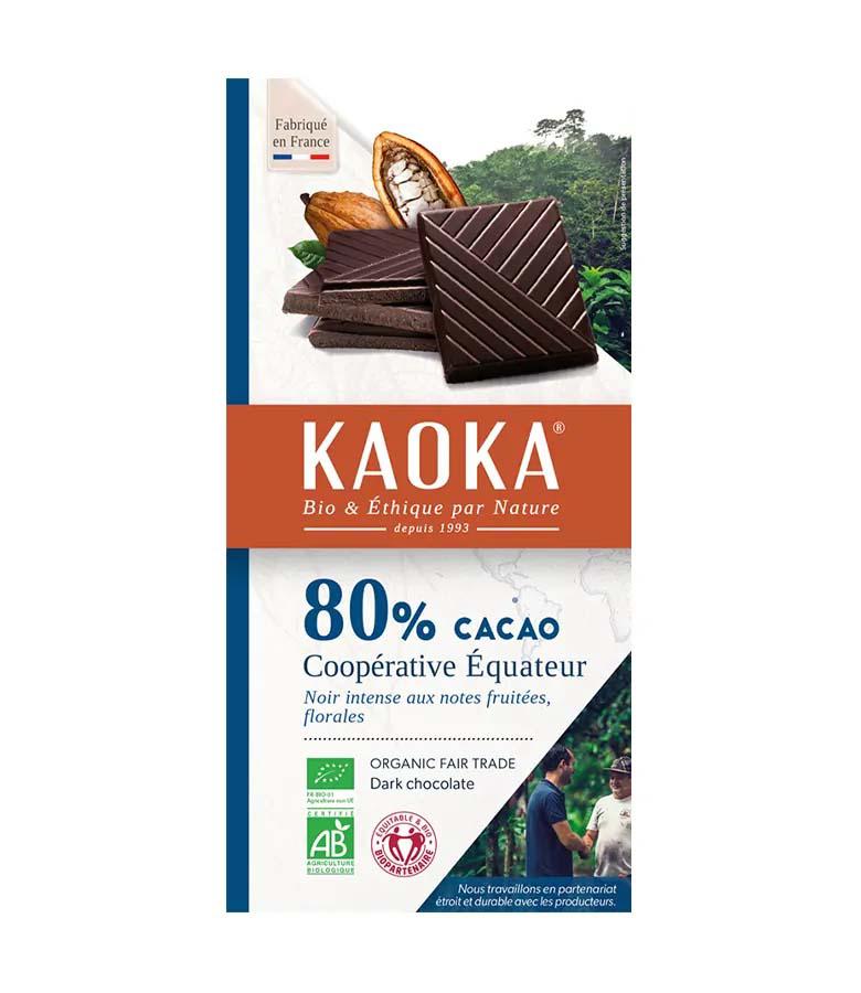 Ciocolata Neagra 80% Ecuador Bio 100gr Kaoka