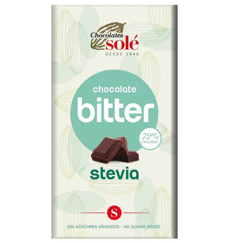 Ciocolata Neagra cu Stevie Minim 72% Cacao Pronat 100gr
