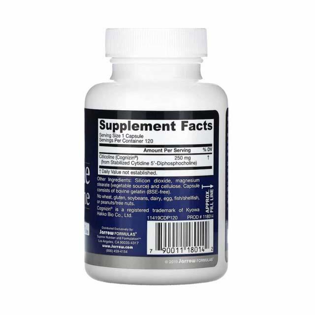Citicoline CDP Choline 250 miligrame 120 capsule Jarrow Formulas