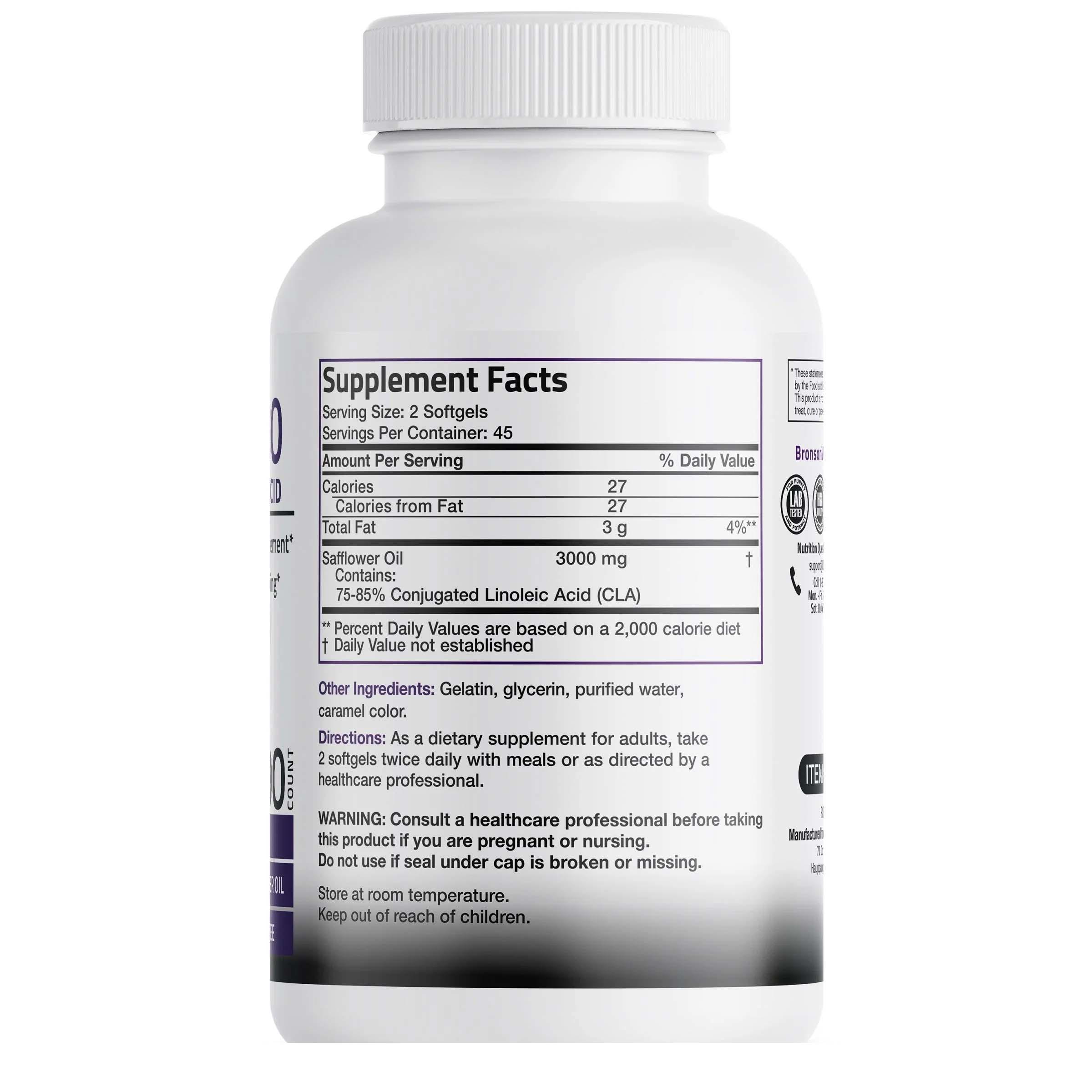 CLA 3000 Acid Linoleic Conjugat 90 capsule Bronson Laboratories