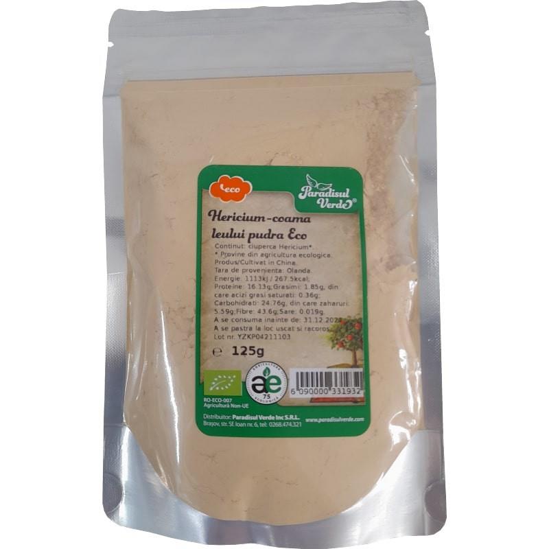 Coama Leului Pudra Bio Hericium 125 grame Paradisul Verde